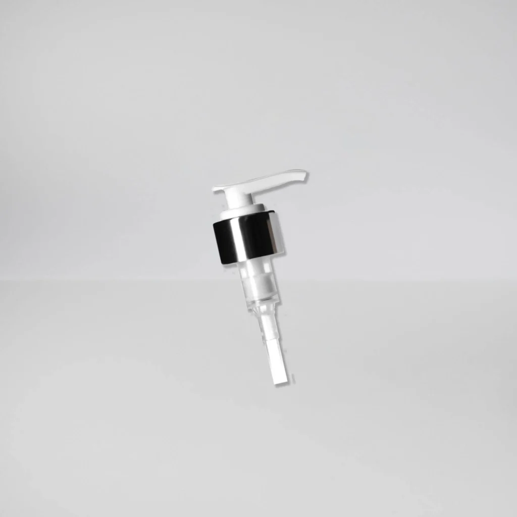 Silver pump top for Skin Script retail cleanser bottles