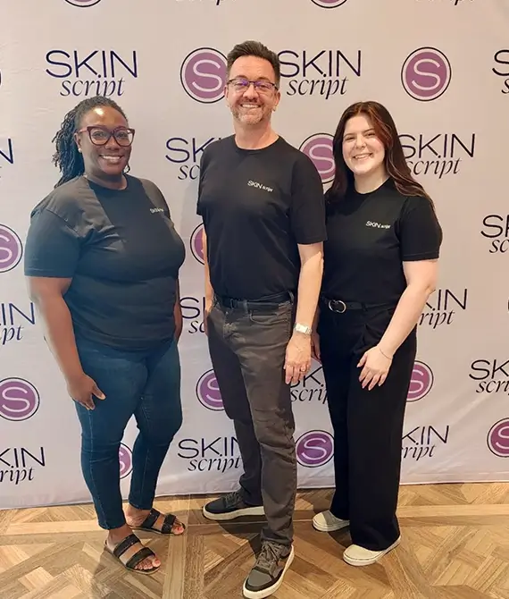 Skin Script Education team home page group image.