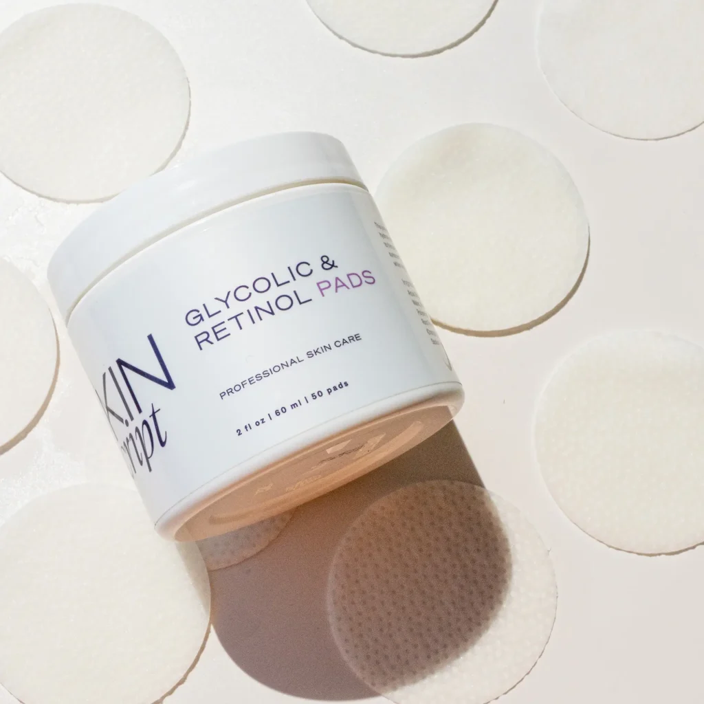 Glycolic and retional pads vertical view