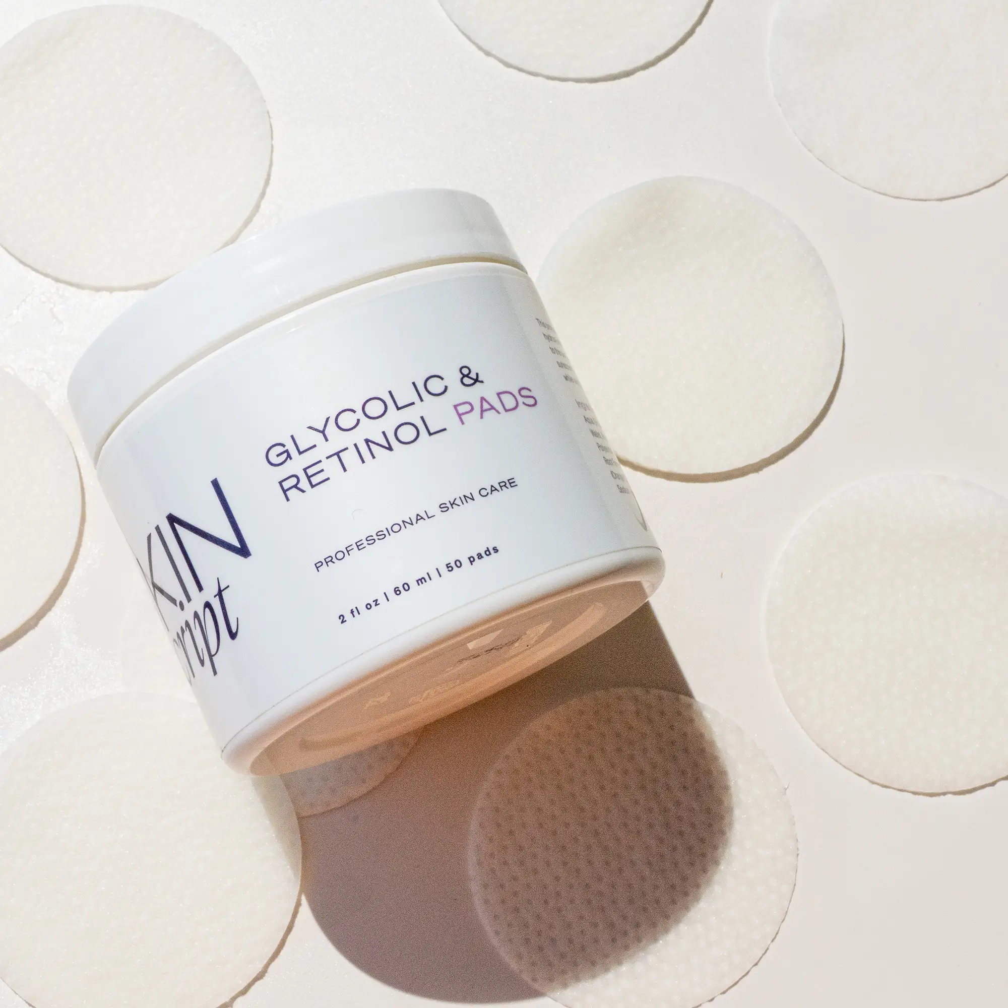 Glycolic and retional pads vertical view
