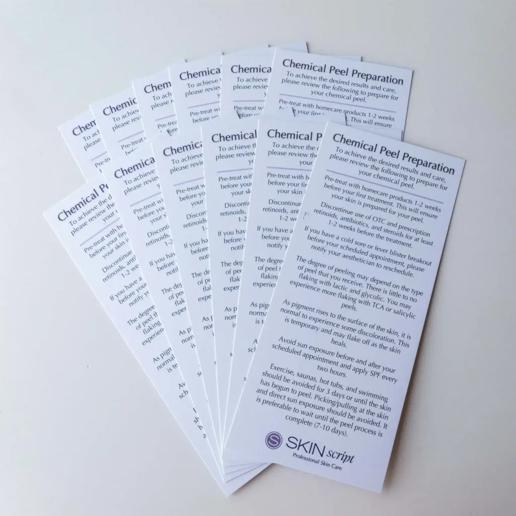 Pre post rack card fanned out