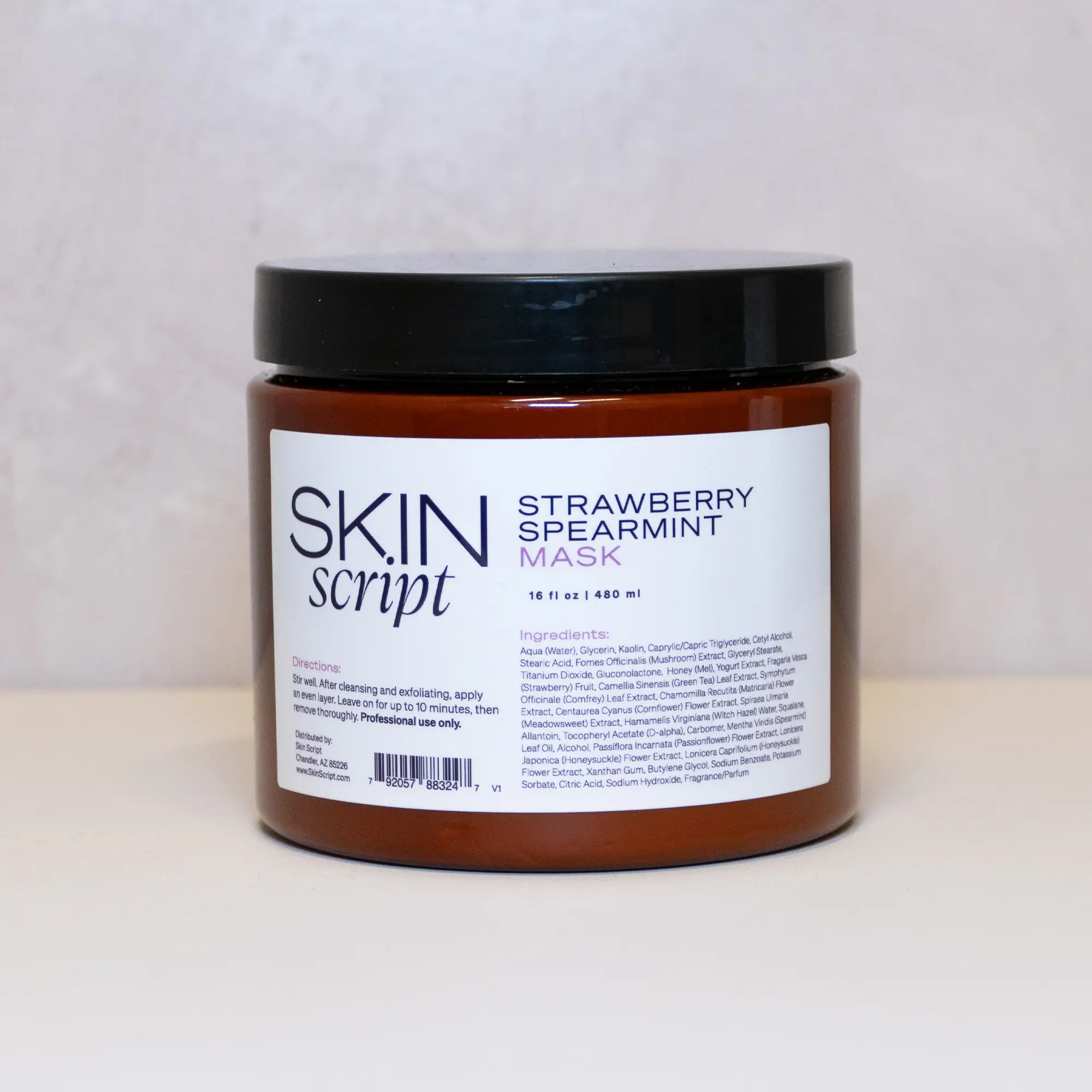 Strawberry Spearmint Mask, 16 oz jar