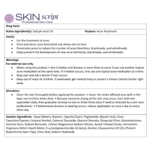 Blemish spot treatment otc drug facts