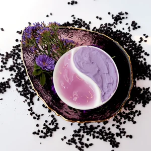 Elderberry Whipped Facial texture side by side.