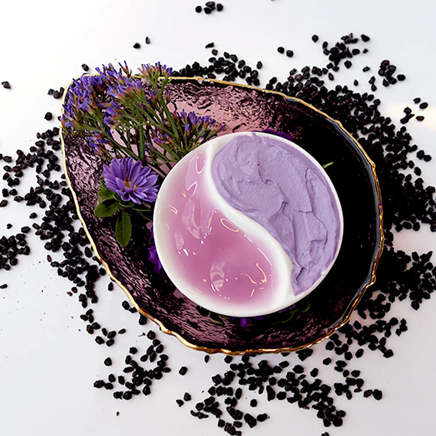 Elderberry Whipped Facial texture side by side.